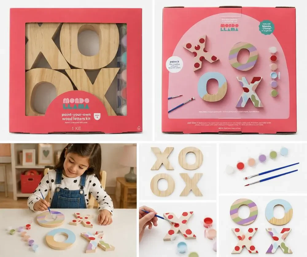 Mondo Llama Paint-Your-Own Wood Letters Kit – XOXO